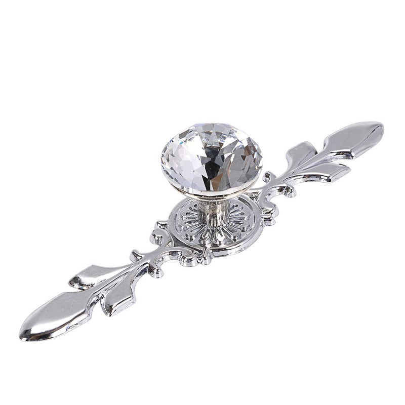 Sumnacon Drawer Dresser Knobs Pull Handles - Crystal Glass Diamond Decorative Knobs with Plate, Cabinet Cupboard Door Knobs with Screws for Kitchen Bathroom Office Decoration Pack of 10 - Image 5